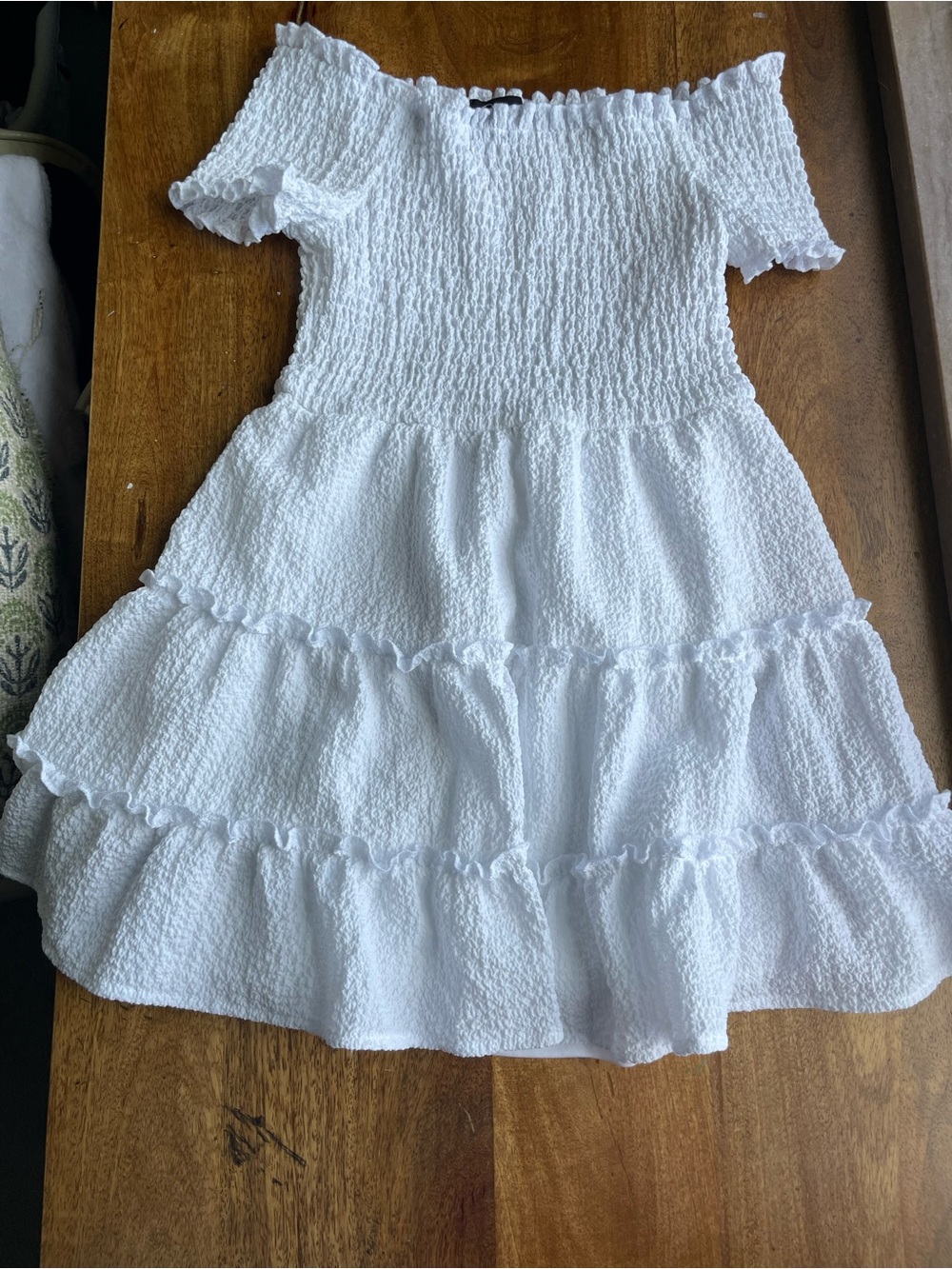 btween White Smocked Dress + Coral Floral Jumpsuit Set - Picture 4 of 5
